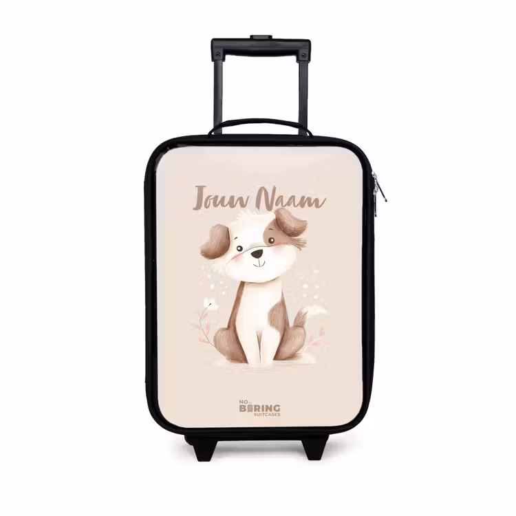 Kinderkoffer - Hond in de kleuren bruin en beige — 1
