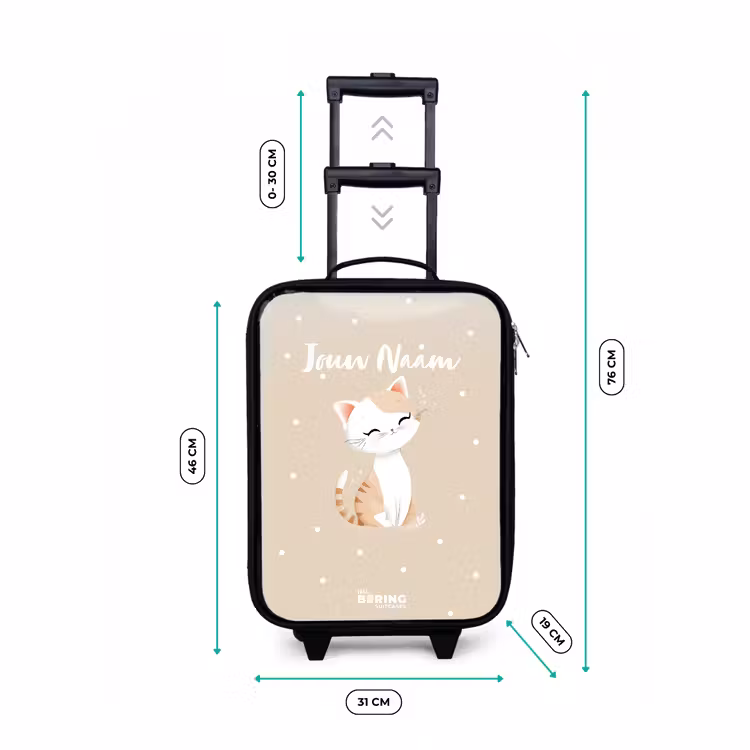 Kinderkoffer - Kat omringd door beige stippen — 7