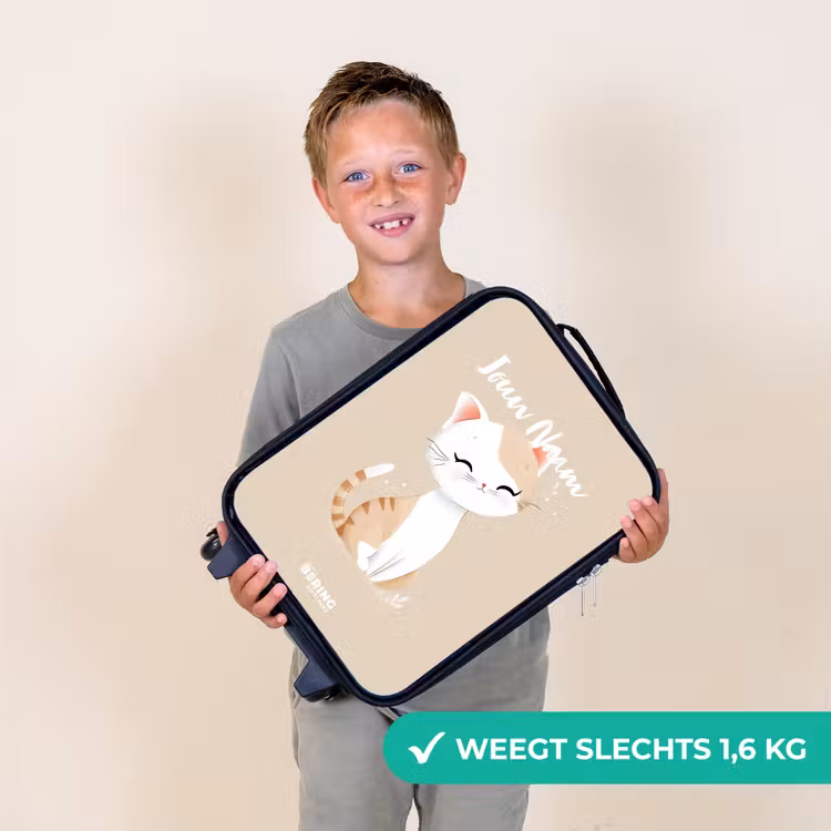 Kinderkoffer - Kitten in de kleuren beige en wit — 3