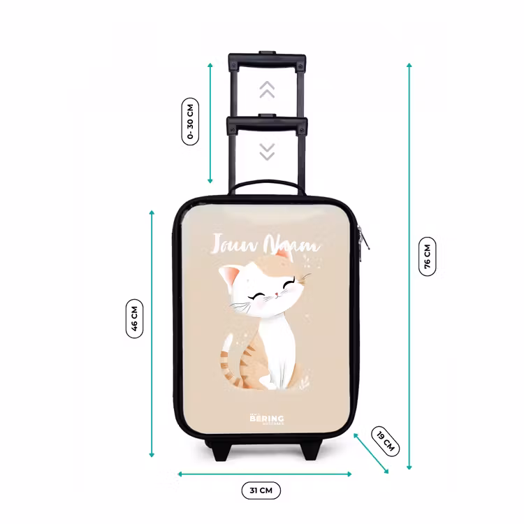 Kinderkoffer - Kitten in de kleuren beige en wit — 7