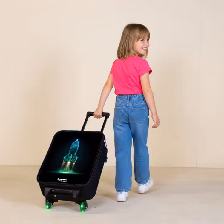 Kinderkoffer - Lancerende raket in neonstijl — 2