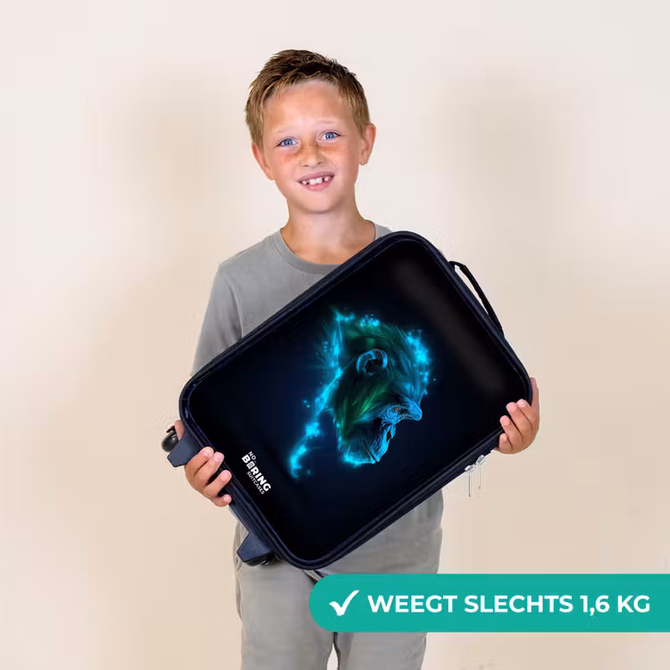 Kinderkoffer - Neon silhouet van een chimpansee — 3