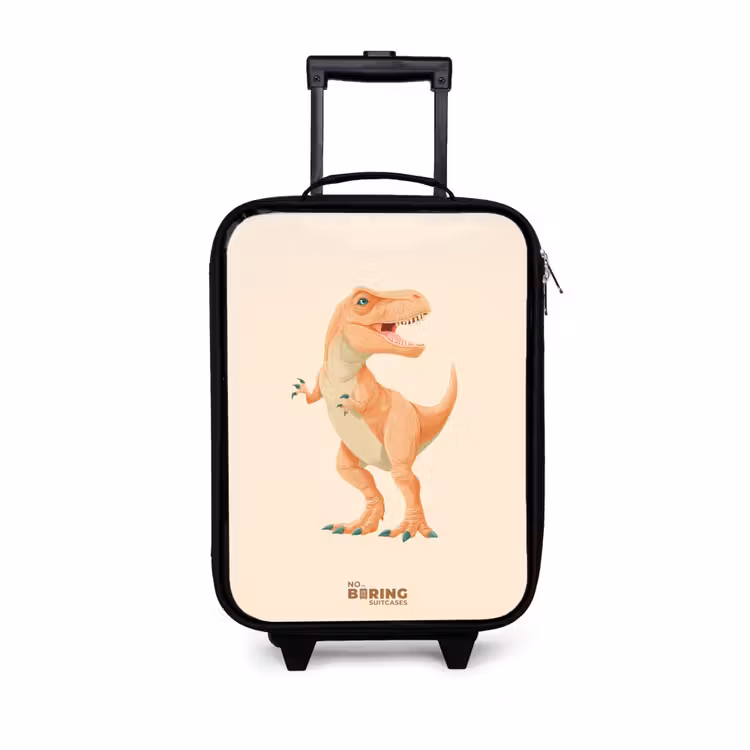 Kinderkoffer - T-rex dino in oranje kleuren — 1