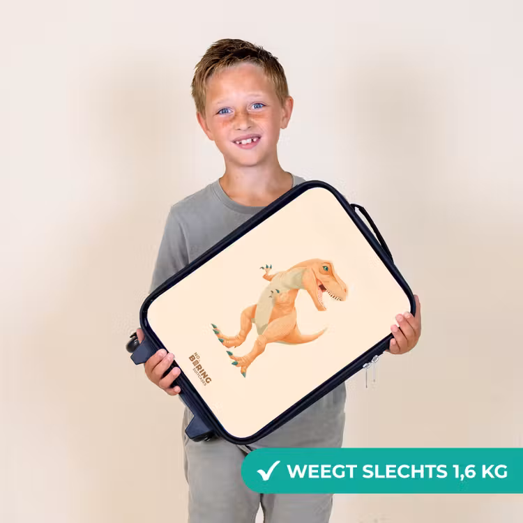 Kinderkoffer - T-rex dino in oranje kleuren — 3