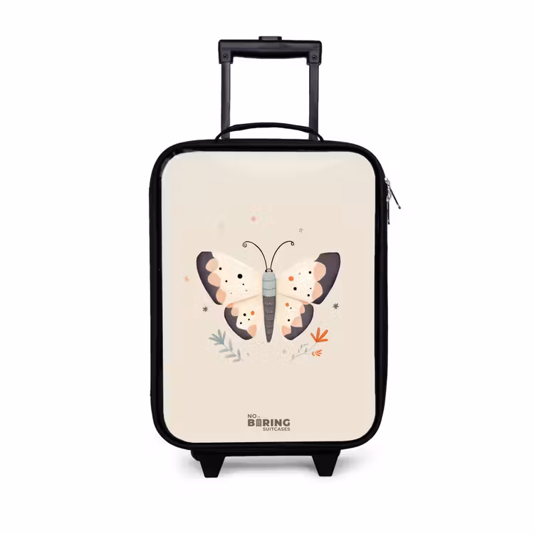 Kinderkoffer - Vlinder in neutrale pastel kleuren — 1