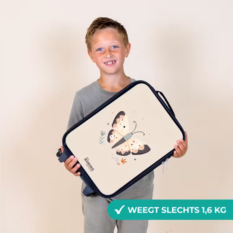 Kinderkoffer - Vlinder in neutrale pastel kleuren — 3