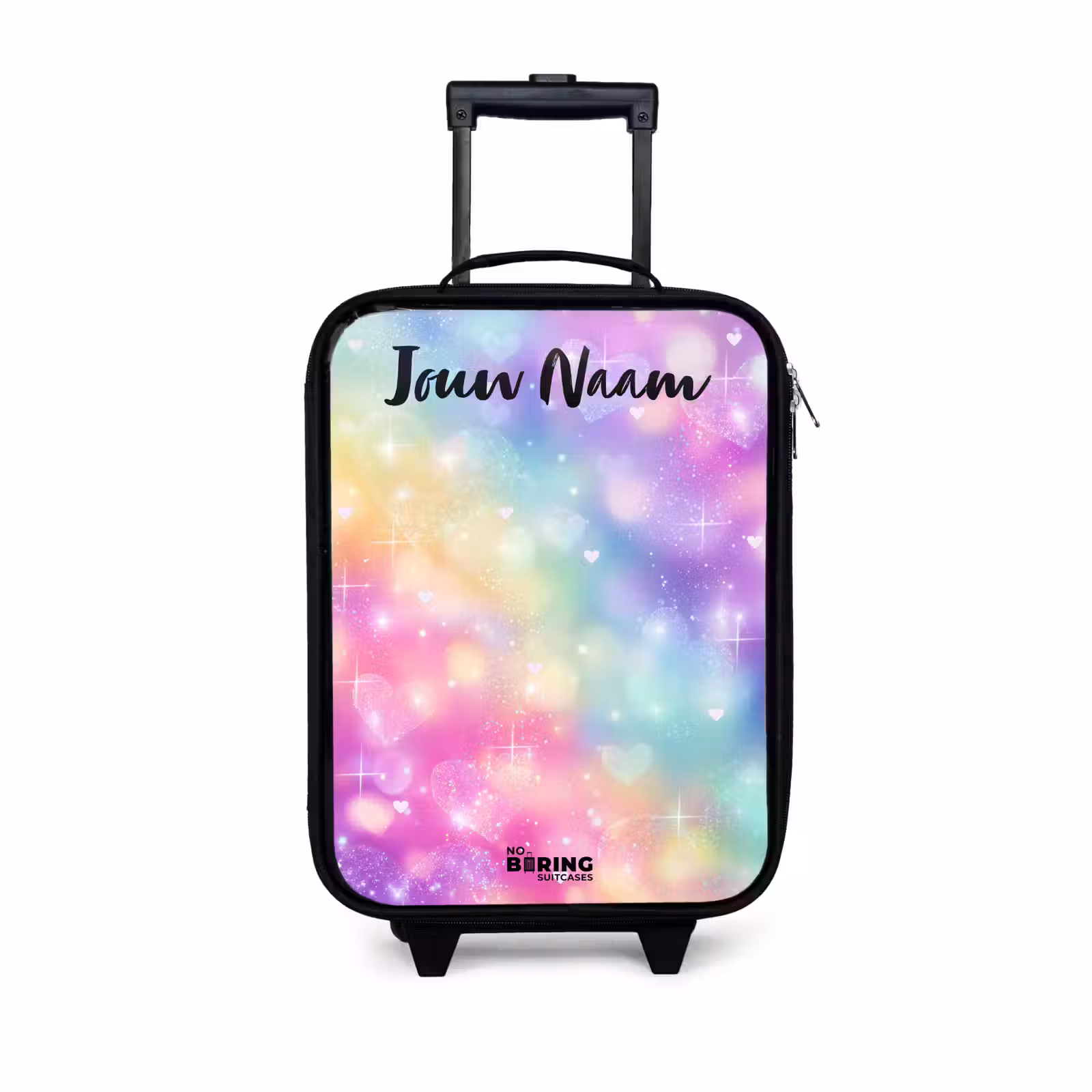 Kinderkoffers met naam - Licht - Regenboog - Hartjes — 1