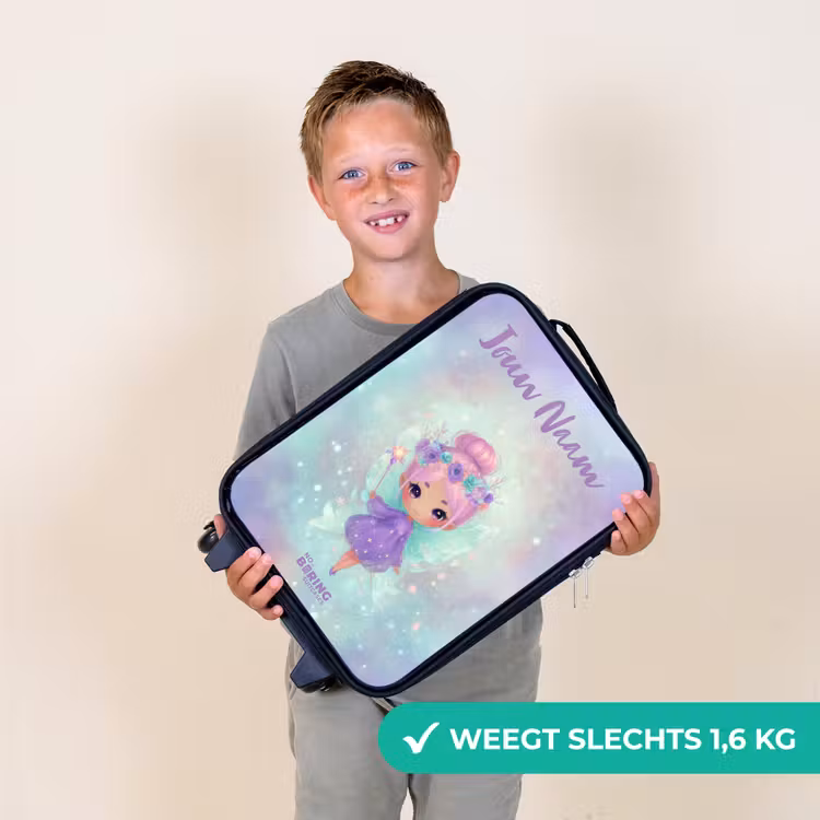 Kinderkoffers met naam - Bloemenfee in pastelglans — 3