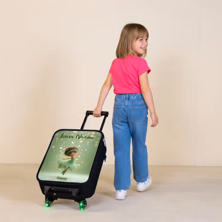 Kinderkoffers met naam - Dansende fee in groen licht — 2