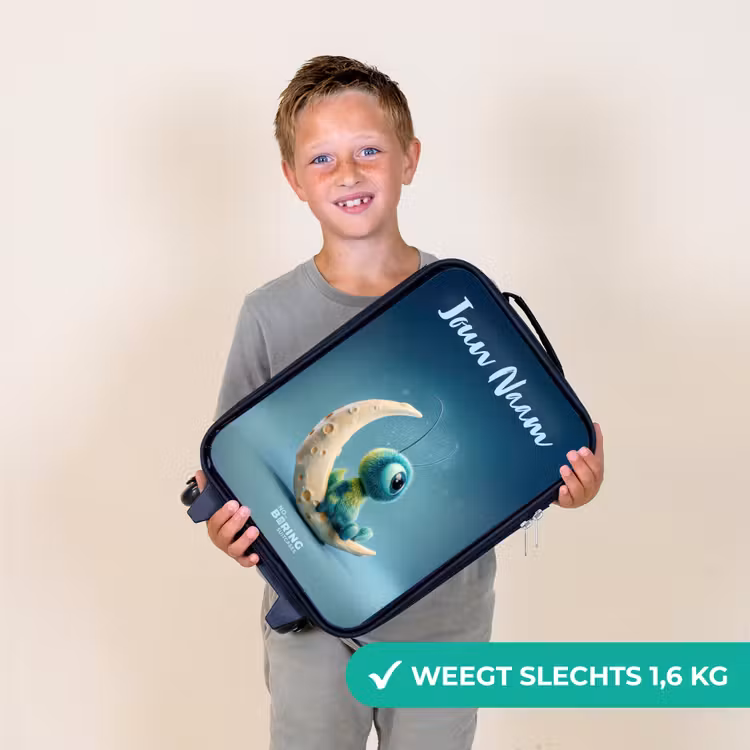 Kinderkoffers met naam - Dromerig Wezentje op de Maan — 3