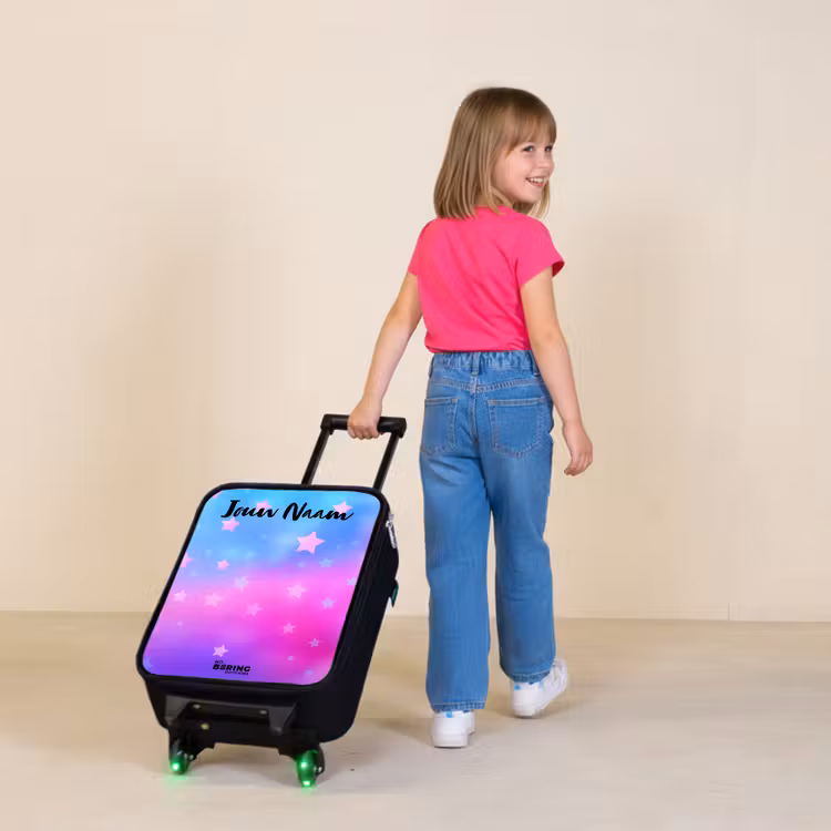 Kinderkoffers met naam - Sterren - Roze - Blauw — 2