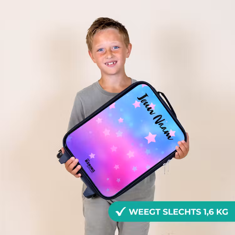 Kinderkoffers met naam - Sterren - Roze - Blauw — 3