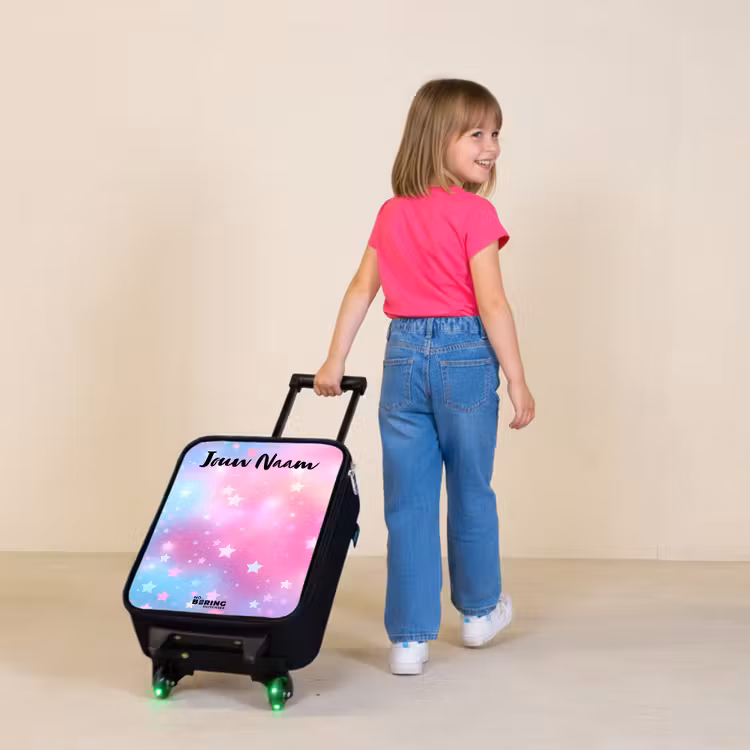 Kinderkoffers met naam - Sterren - Roze - Blauw — 2