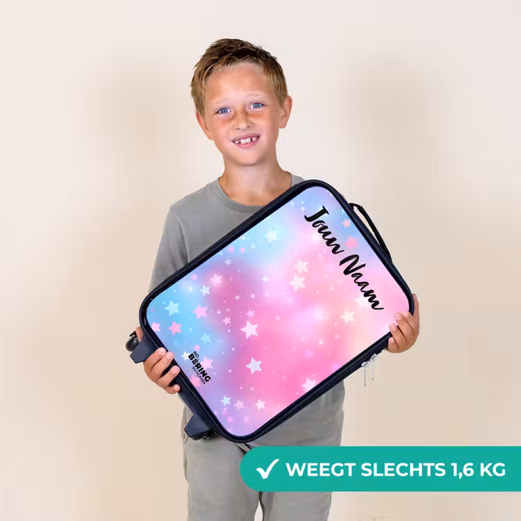 Kinderkoffers met naam - Sterren - Roze - Blauw — 3