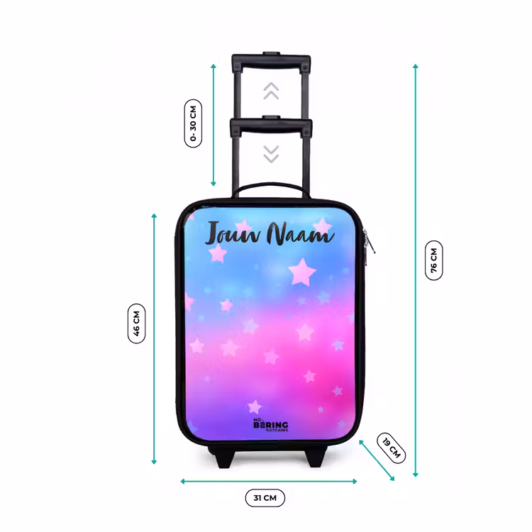 Kinderkoffers met naam - Sterren - Roze - Blauw — 7