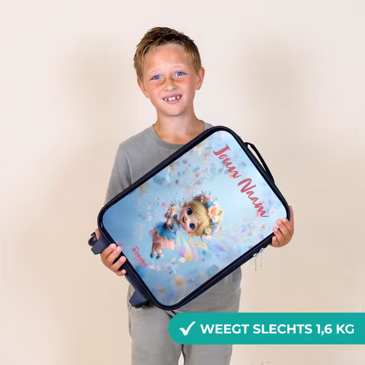 Kinderkoffers met naam - Vlinderfee in Bloemenlucht — 3