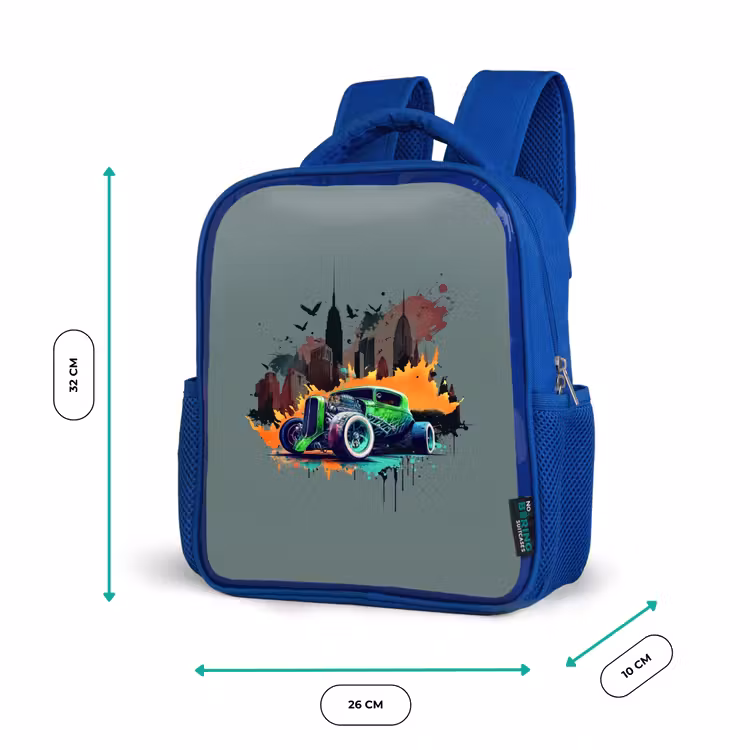 Kinderrugzak - Blauw - Auto in spookstad — 5