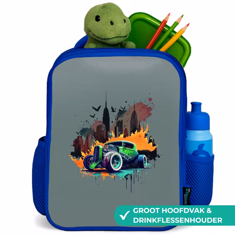 Kinderrugzak - Blauw - Auto in spookstad — 6