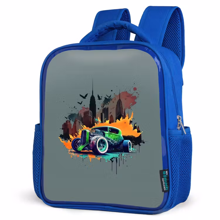 Kinderrugzak - Blauw - Auto in spookstad — 7