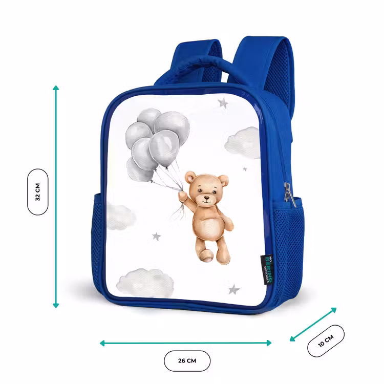 Kinderrugzak - Blauw - Beer - Ballon - Sterren - Kinderen — 5