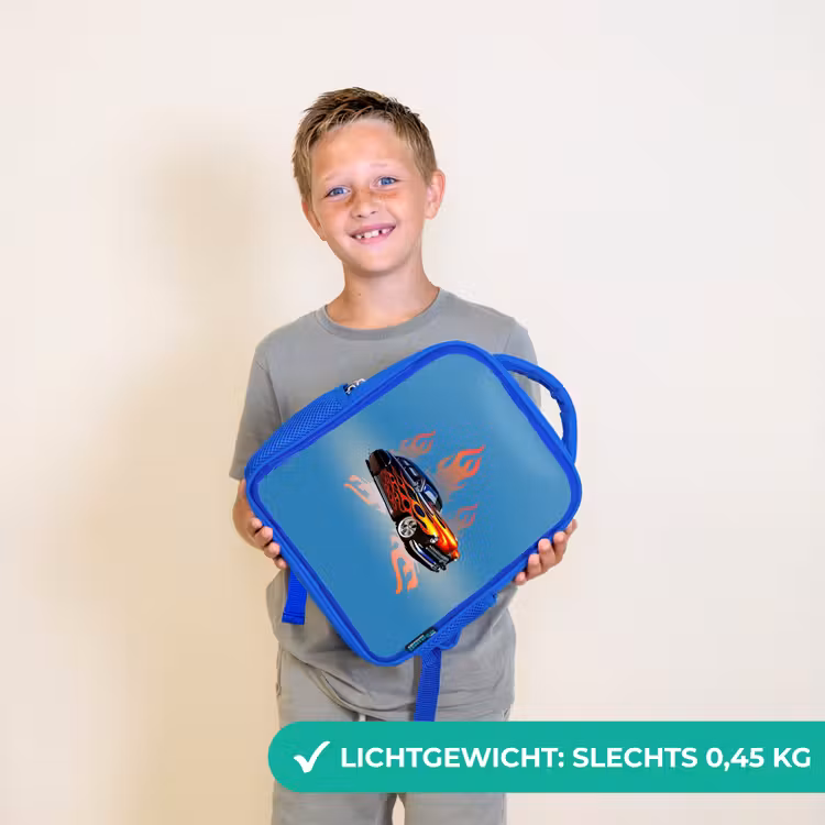 Kinderrugzak - Blauw - Hotrod flames — 2