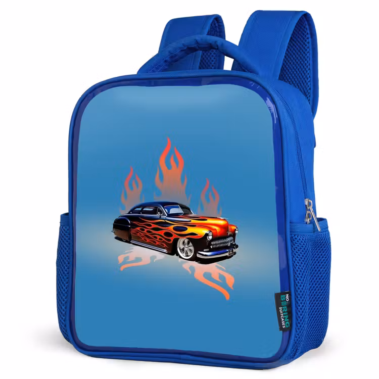 Kinderrugzak - Blauw - Hotrod flames — 7