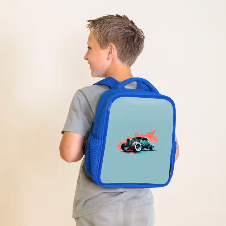 Kinderrugzak - Blauw - Hotrod turquoise — 3