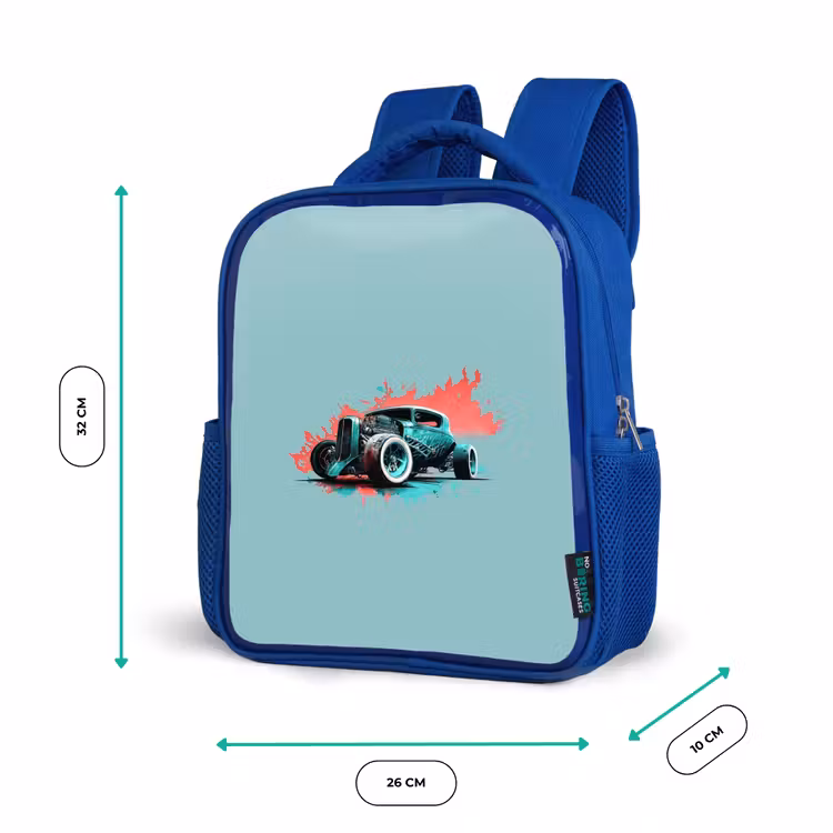 Kinderrugzak - Blauw - Hotrod turquoise — 5