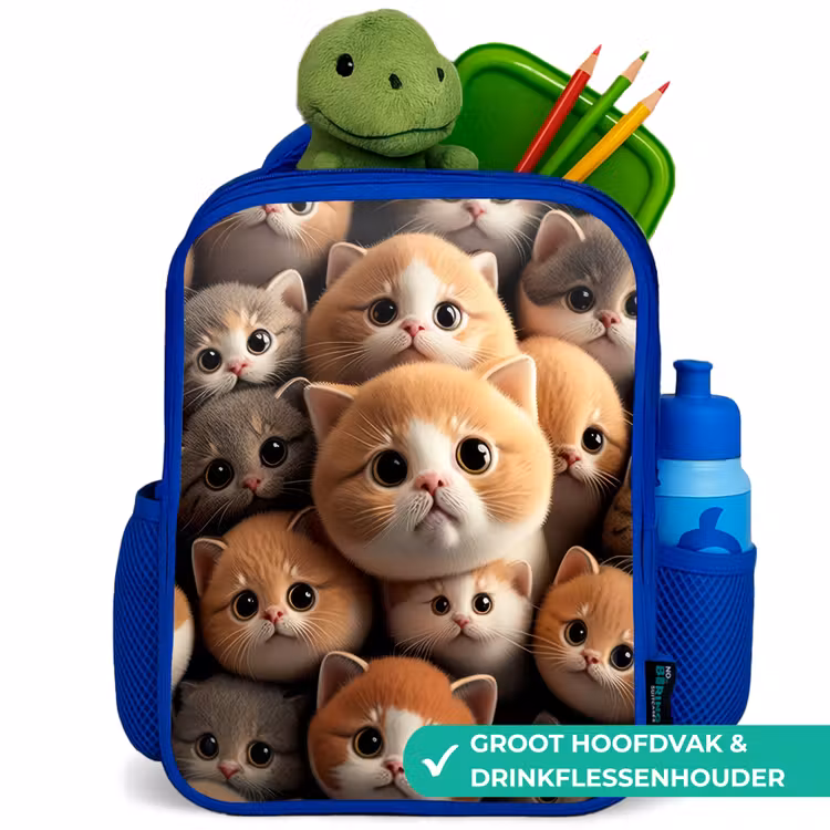 Kinderrugzak - Blauw - Knuffelkatjes — 6