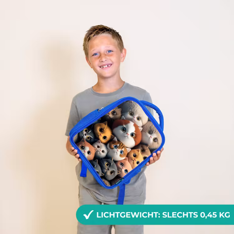 Kinderrugzak - Blauw - Oranje Katjes — 2