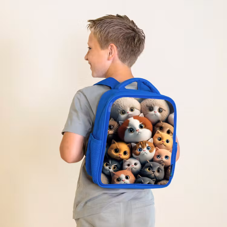 Kinderrugzak - Blauw - Oranje Katjes — 3