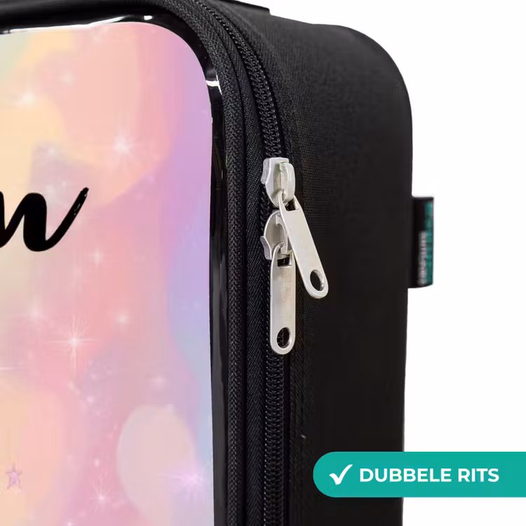 Kinderkoffers met naam - Eenhoorn - Glitters - Regenboog - Pastel — 6