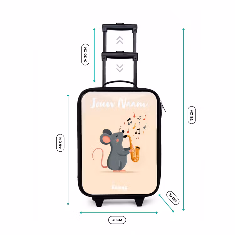 Kinderkoffers met naam - Muis - Saxofoon - Muziek — 7