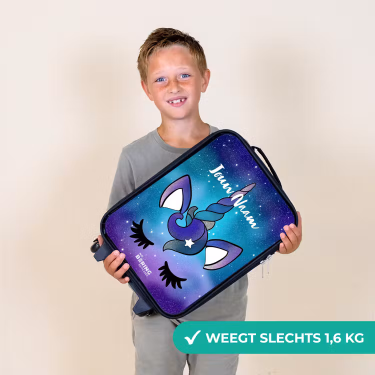 Kinderkoffers met naam - Paarse eenhoorn — 3