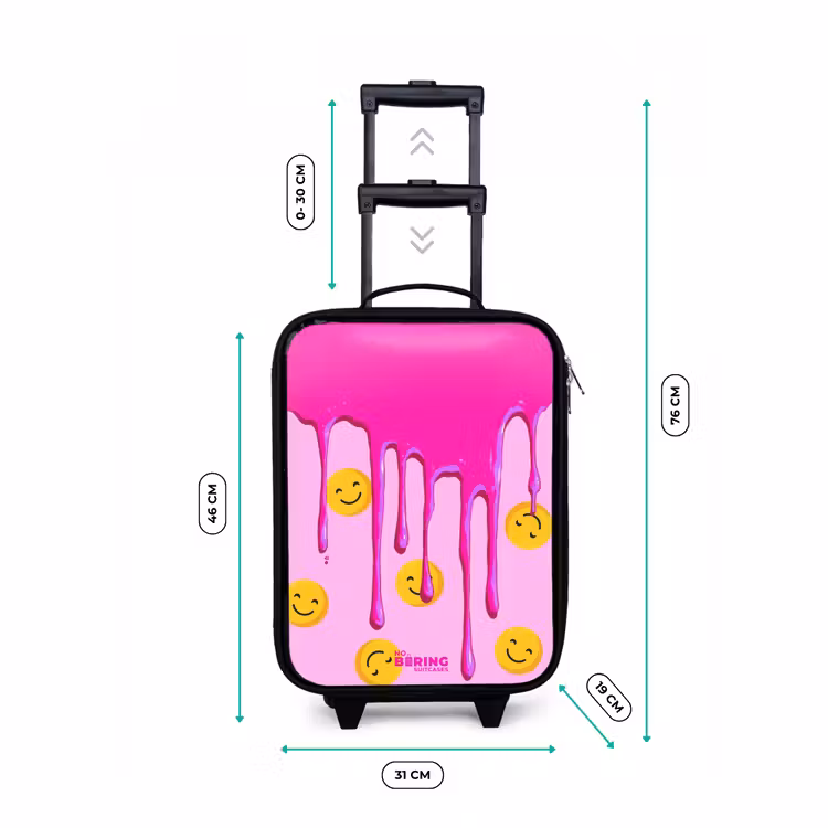 Kinderkoffers met naam - Verf - Smiley - Roze — 7
