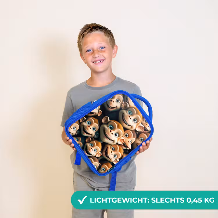 Kinderrugzak - Blauw - Apenstreken — 2