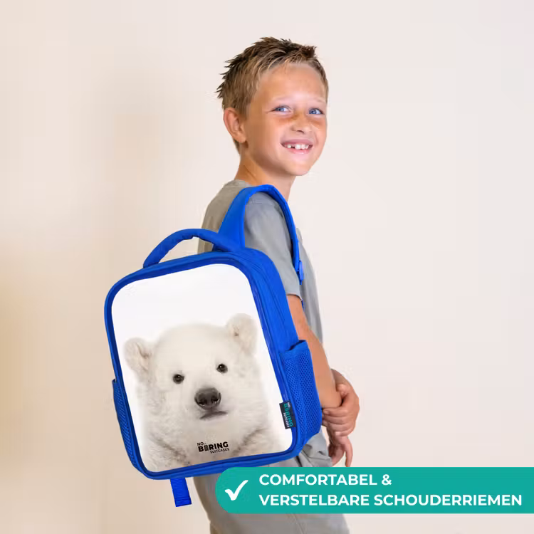 Kinderrugzak - Blauw - Schattige Ijsbeer — 4