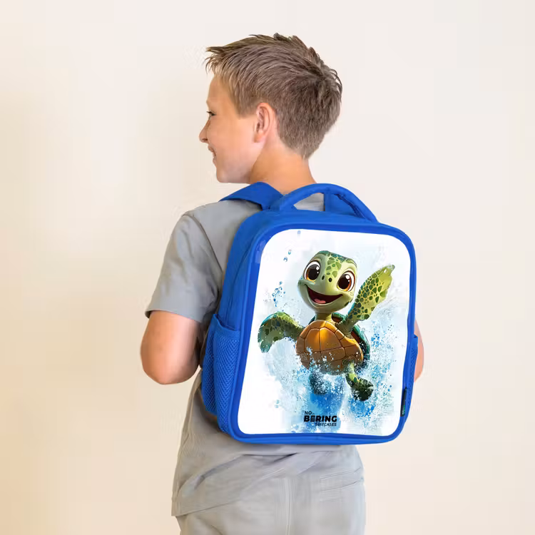 Kinderrugzak - Blauw - Schildpad - Water - Groen — 3