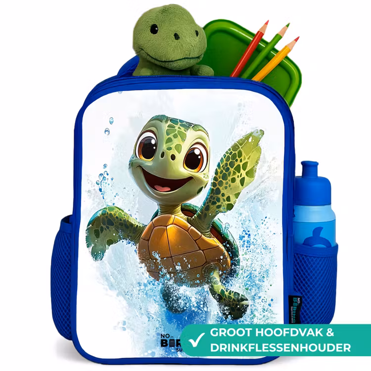Kinderrugzak - Blauw - Schildpad - Water - Groen — 6