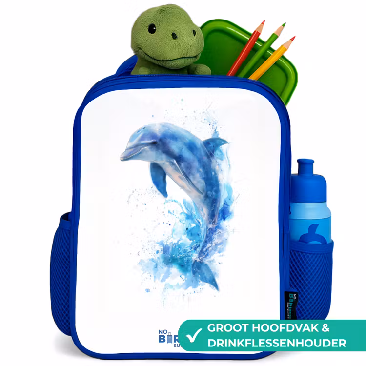 Kinderrugzak - Blauw - Springende blauwe dolfijn — 6