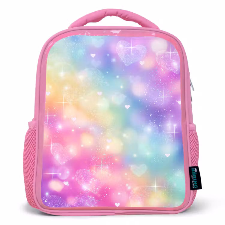 Kinderrugzak - Roze - Licht - Regenboog - Hartjes — 1