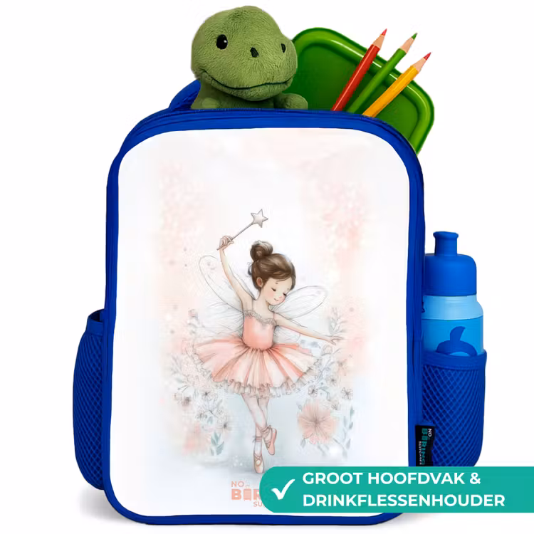 Kinderrugzak met naam - Blauw - Ballerina - Elf - Fee — 6