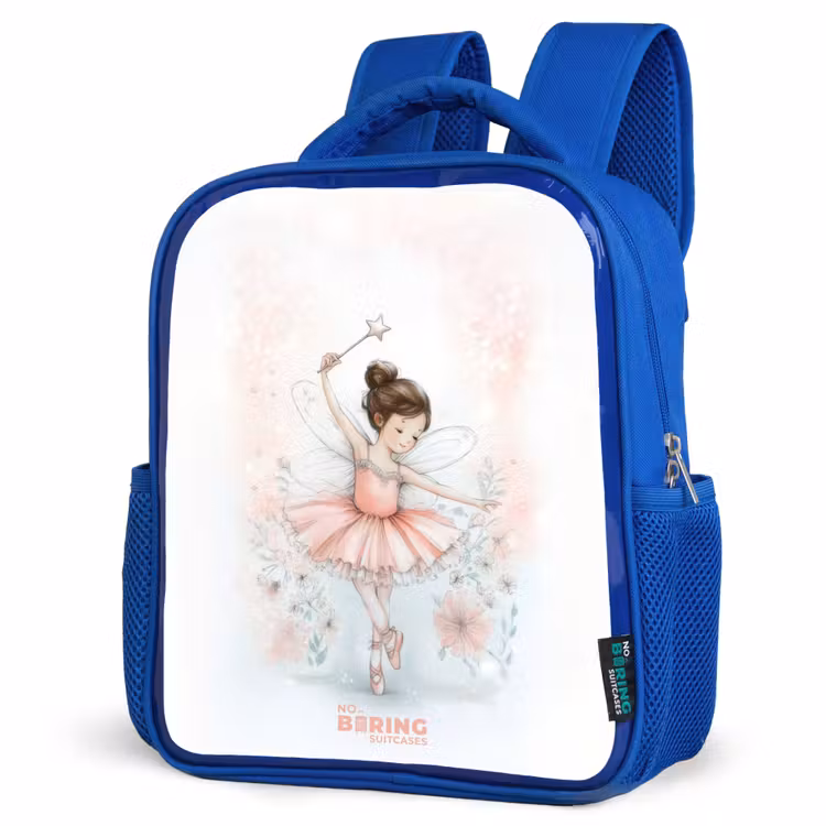 Kinderrugzak met naam - Blauw - Ballerina - Elf - Fee — 7