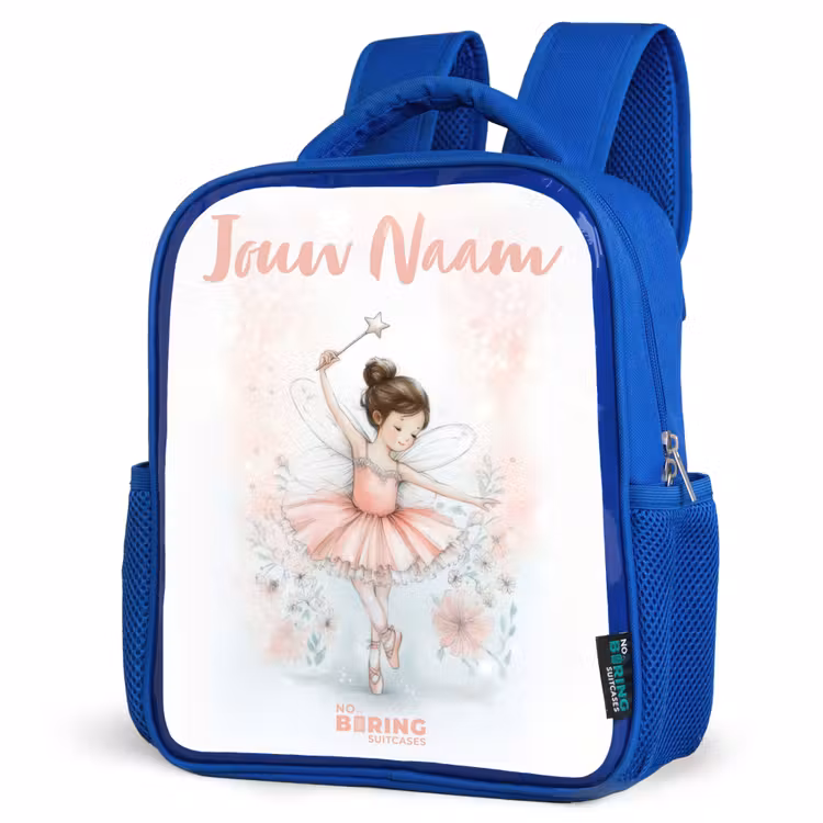 Kinderrugzak met naam - Blauw - Ballerina - Elf - Fee — 7