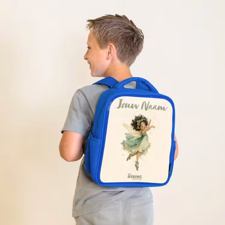 Kinderrugzak met naam - Blauw - Dansende bosfee β 3