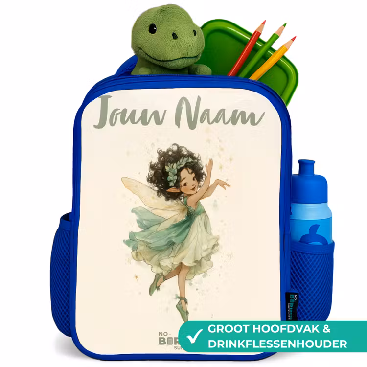 Kinderrugzak met naam - Blauw - Dansende bosfee β 6