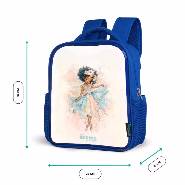 Kinderrugzak met naam - Blauw - Elf - Ballet - Kleurrijk — 5