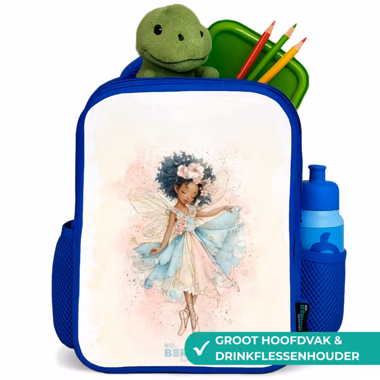 Kinderrugzak met naam - Blauw - Elf - Ballet - Kleurrijk — 6