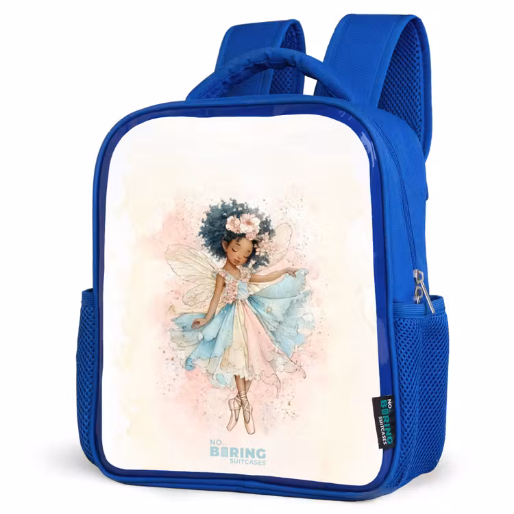 Kinderrugzak met naam - Blauw - Elf - Ballet - Kleurrijk — 7