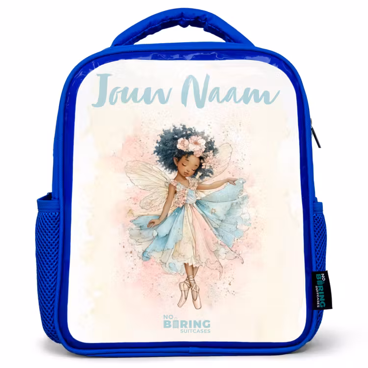 Kinderrugzak met naam - Blauw - Elf - Ballet - Kleurrijk — 1